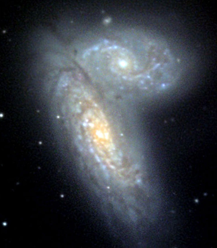 NOAO image of spiral galaxies NGC 4567 and 4568, the Siamese Twins