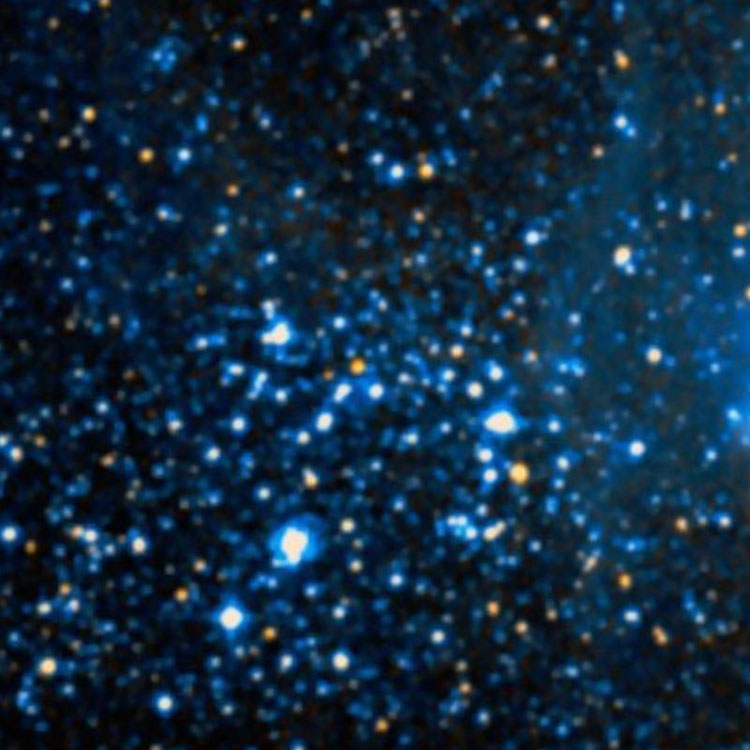 DSS image of NGC 465, an open cluster in the Small Magellanic Cloud