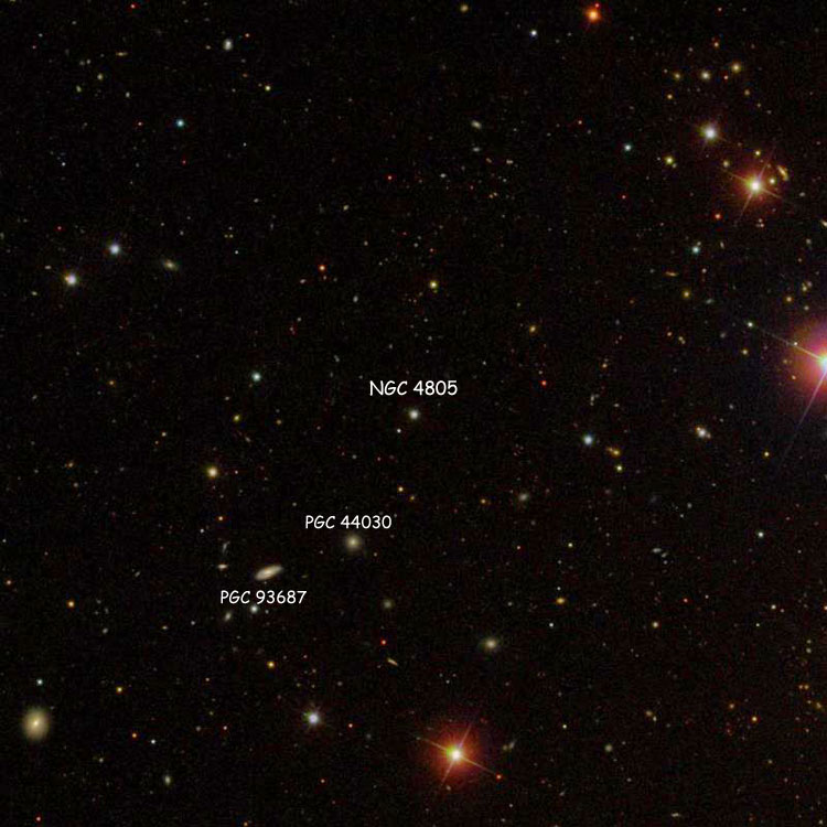 SDSS image of region near the star listed as NGC 4805