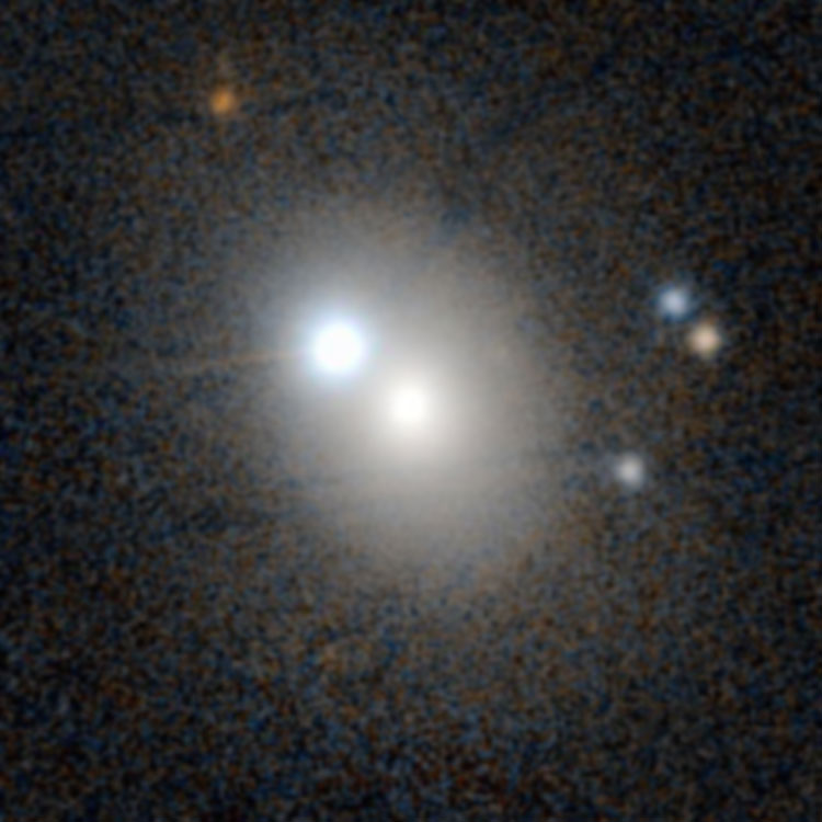 PanSTARRS image of the star and elliptical galaxy that make up NGC 4847