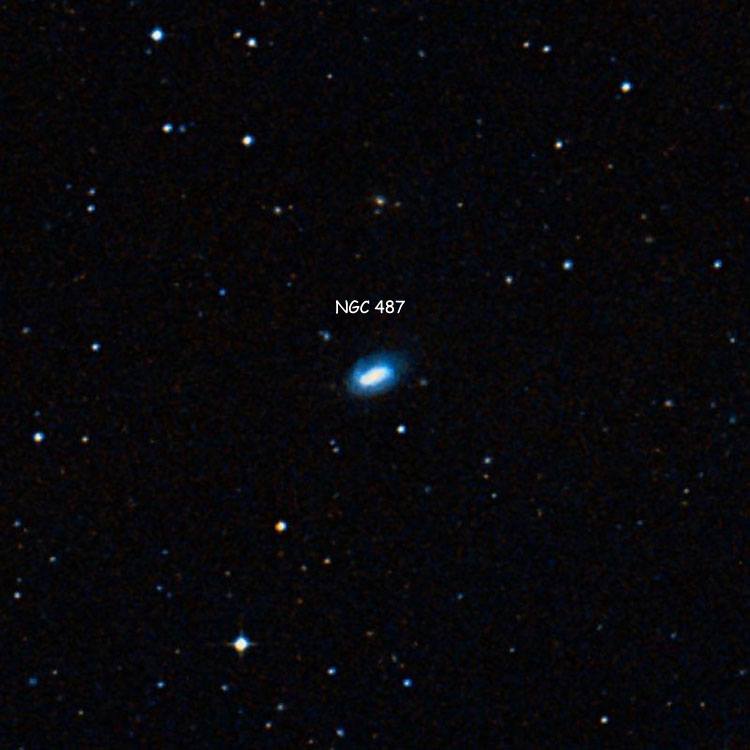 DSS image of region near spiral galaxy NGC 487