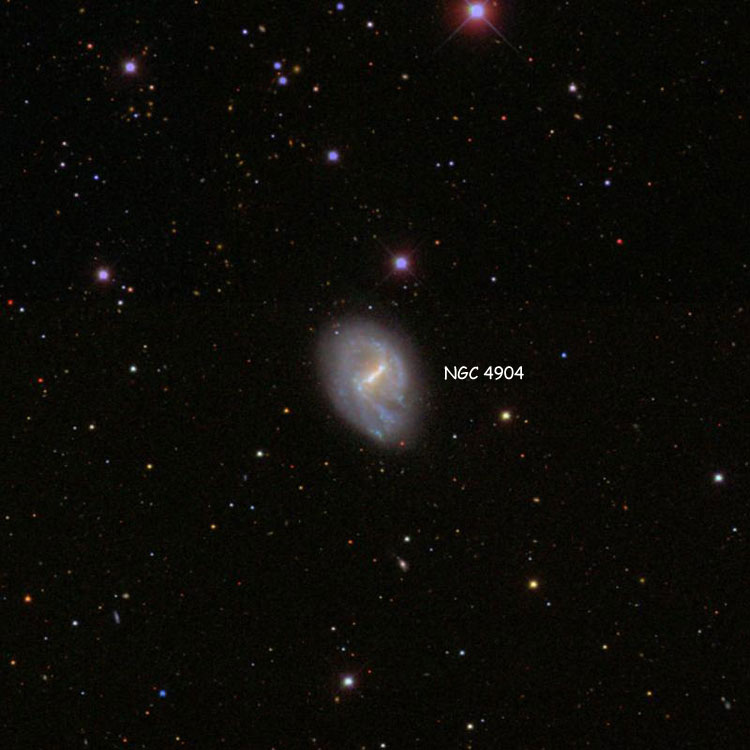 SDSS image of region near spiral galaxy NGC 4904