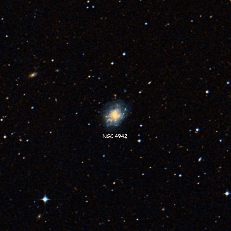 DSS image of region near spiral galaxy NGC 4942