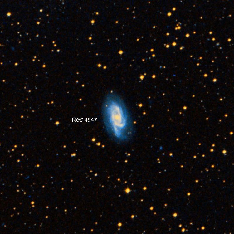 DSS image of region near spiral galaxy NGC 4947