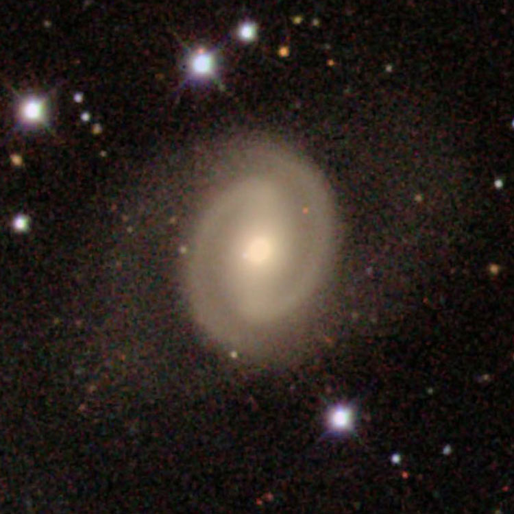 SDSS image of spiral galaxy NGC 495, enhanced to show its faint outer extensions