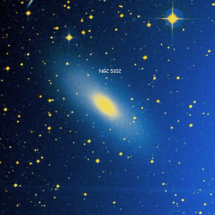 DSS image of region near lenticular galaxy NGC 5102