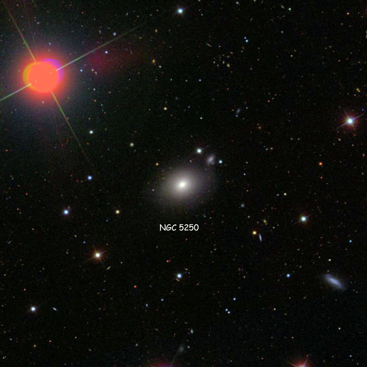SDSS image of region near lenticular galaxy NGC 5250
