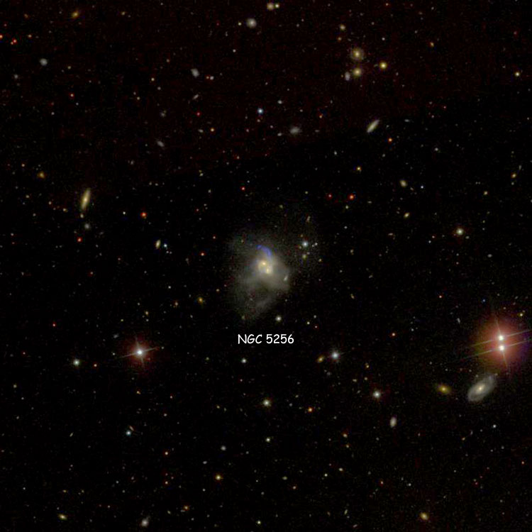 SDSS image of region near the double galaxy NGC 5256