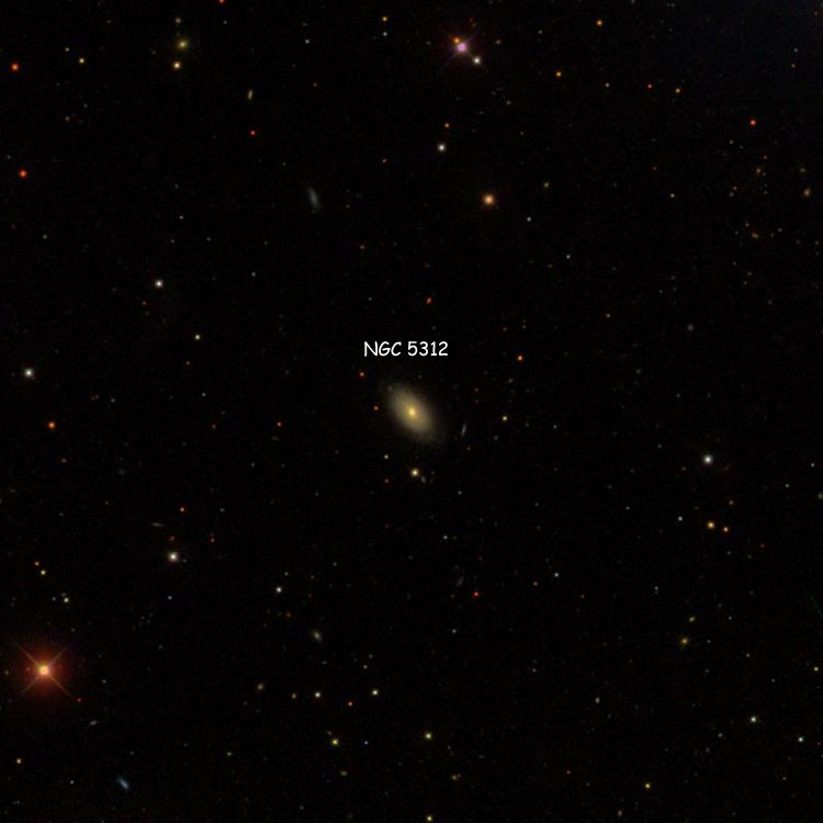 SDSS image of region near lenticular galaxy NGC 5312