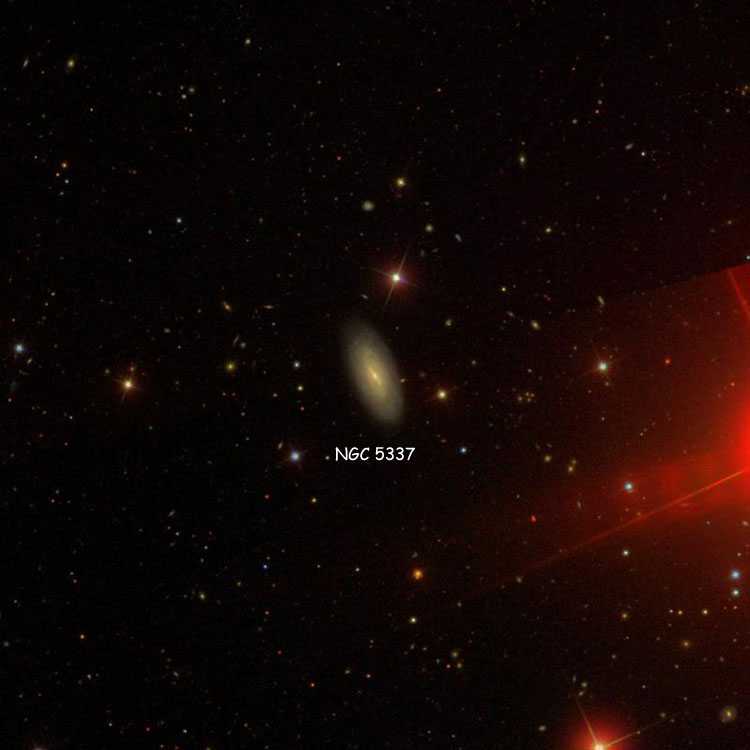 SDSS image of region near spiral galaxy NGC 5337