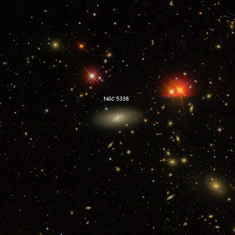 SDSS image of region near lenticular galaxy NGC 5338