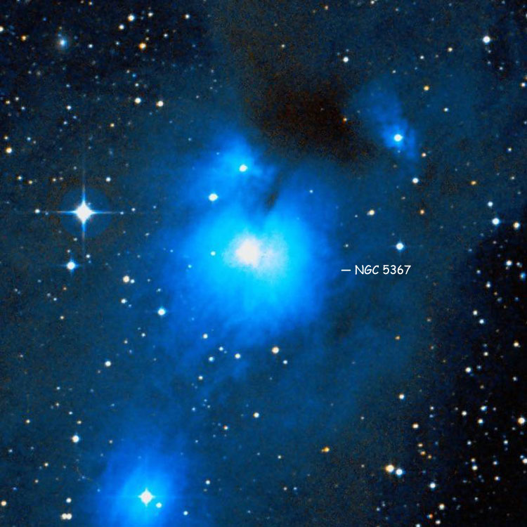 DSS image of region near reflection nebula NGC 5367