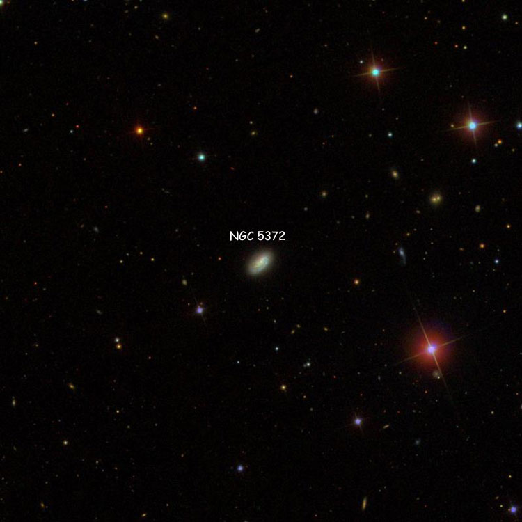 SDSS image of region near spiral galaxy NGC 5372