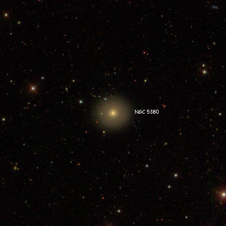 SDSS image of region near lenticular galaxy NGC 5380