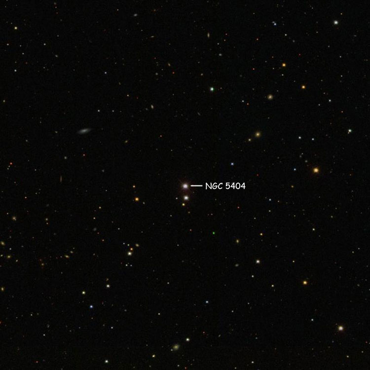 SDSS image of region near the star that is listed as NGC 5404