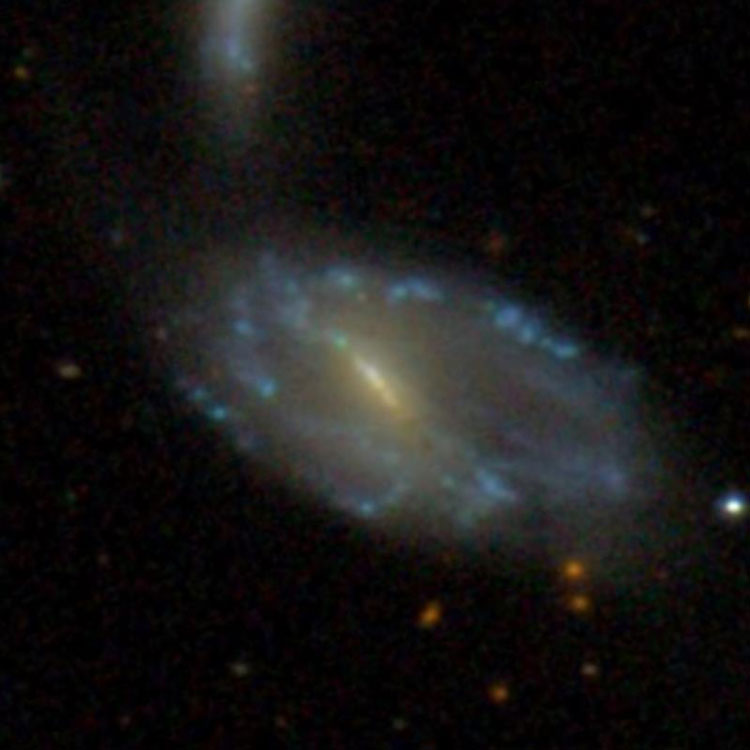 SDSS image of spiral galaxy NGC 5410, also showing part of PGC 49896
