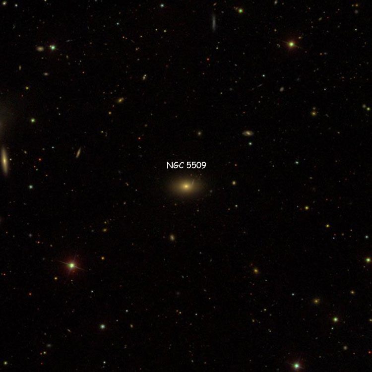 SDSS image of region near lenticular galaxy NGC 5509