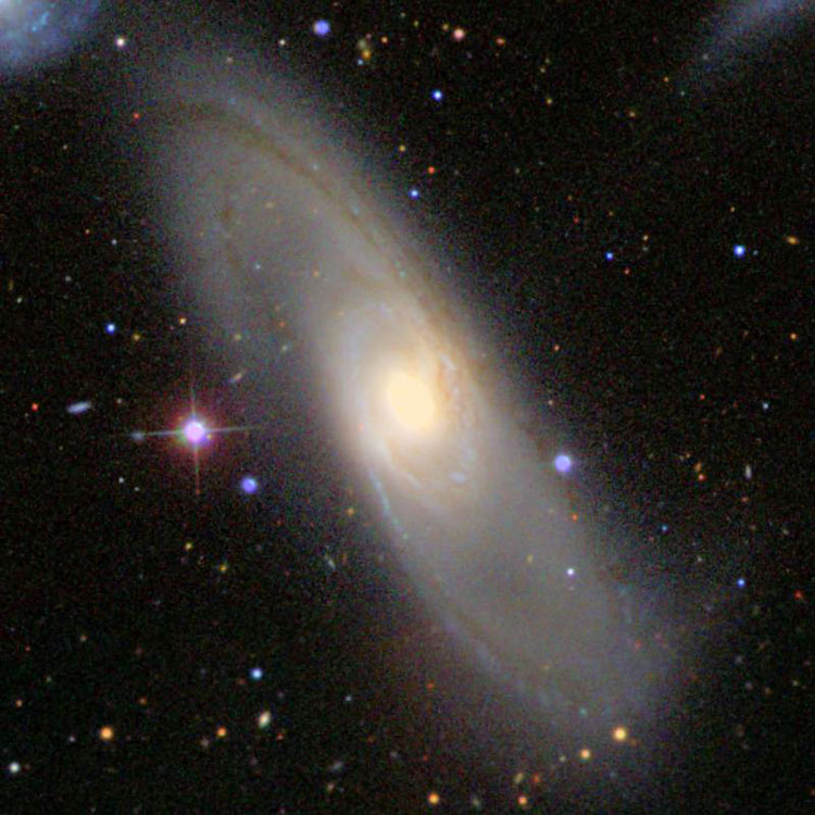 SDSS image of spiral galaxy NGC 5566, part of Arp 286