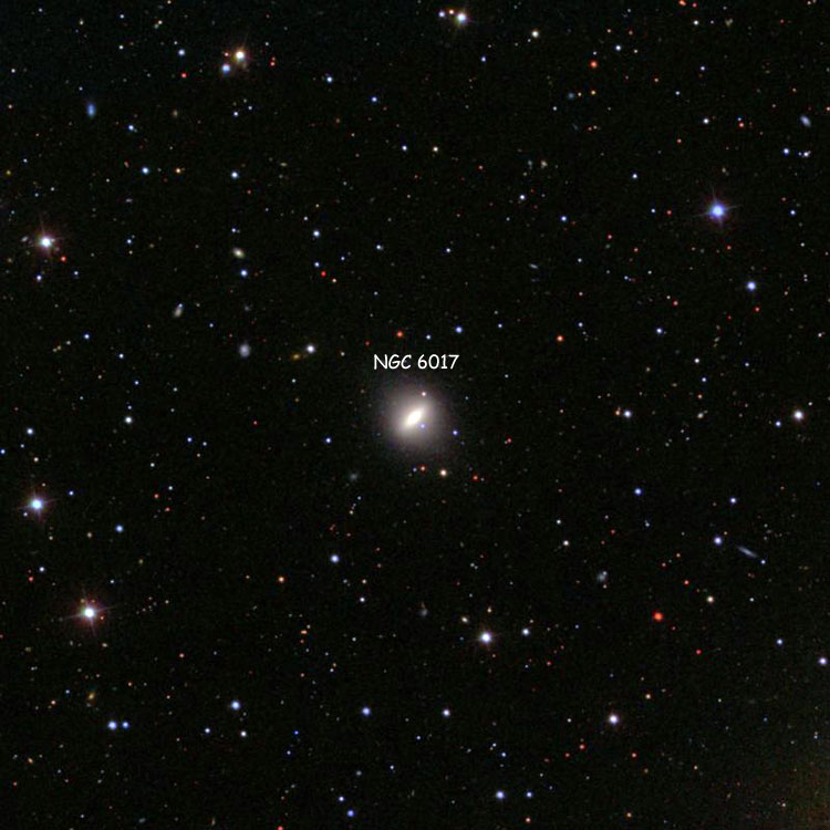 SDSS image of region near spiral galaxy NGC 6017