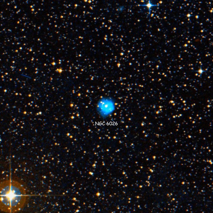 DSS image of region near planetary nebula NGC 6026