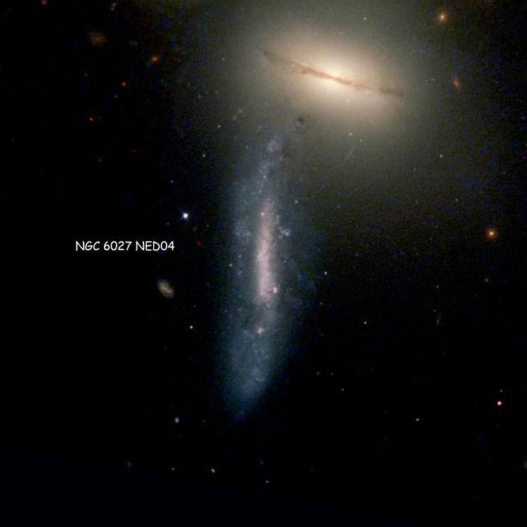 HST image of spiral galaxy PGC 56578 (=NGC 6027c), a member of Seyfert's Sextet and Hickson Compact Group 79