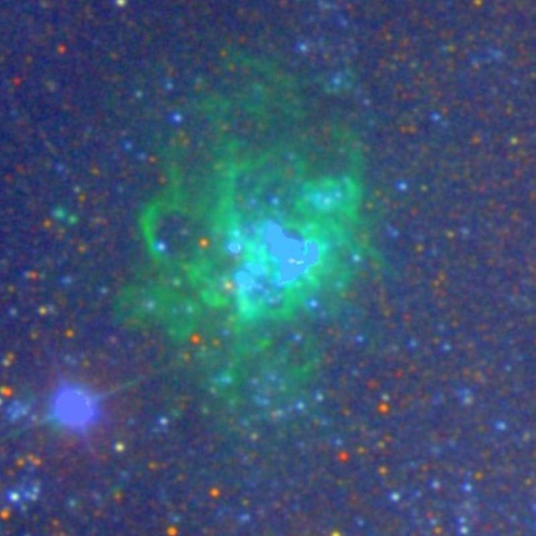 SDSS image of emission nebula NGC 604, in the Triangulum Galaxy, M33