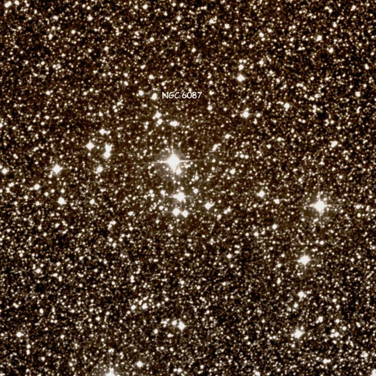 DSS image of region near open cluster NGC 6087