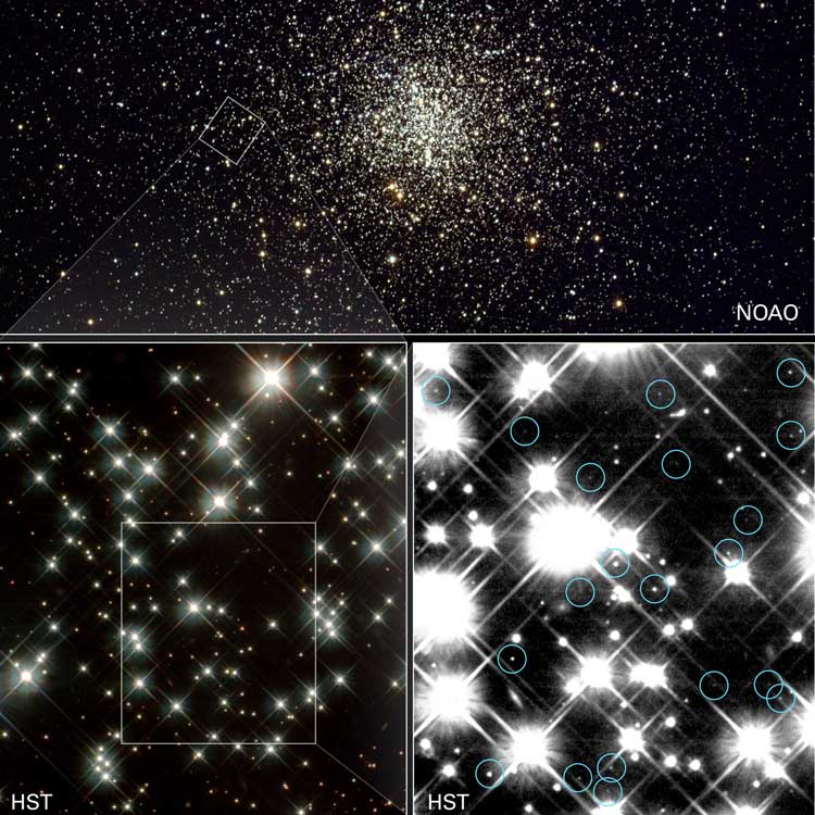 NOAO and HST images of globular cluster NGC 6121, also known as M4
