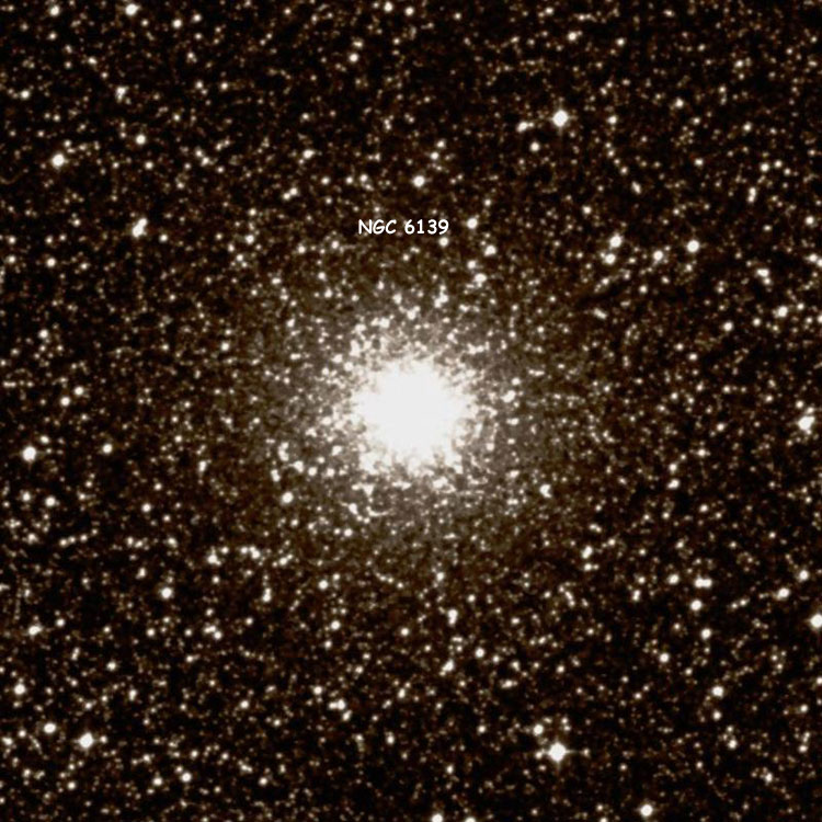 DSS image of region near globular cluster NGC 6139