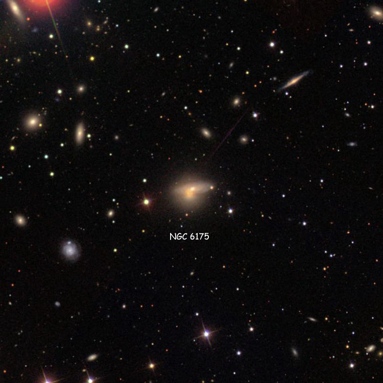SDSS image of region near galaxy pair NGC 6175