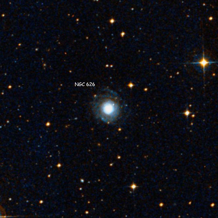 DSS image of region near spiral galaxy NGC 626