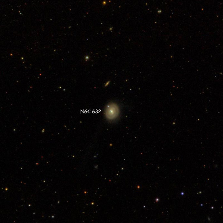 SDSS image of region near lenticular galaxy NGC 632