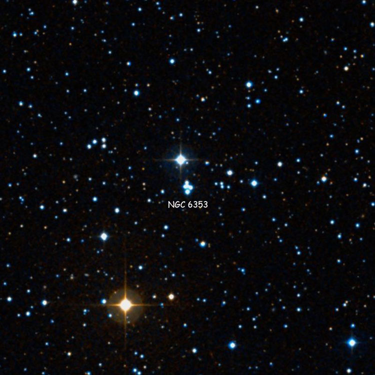 DSS image of region near the group of stars listed as NGC 6353