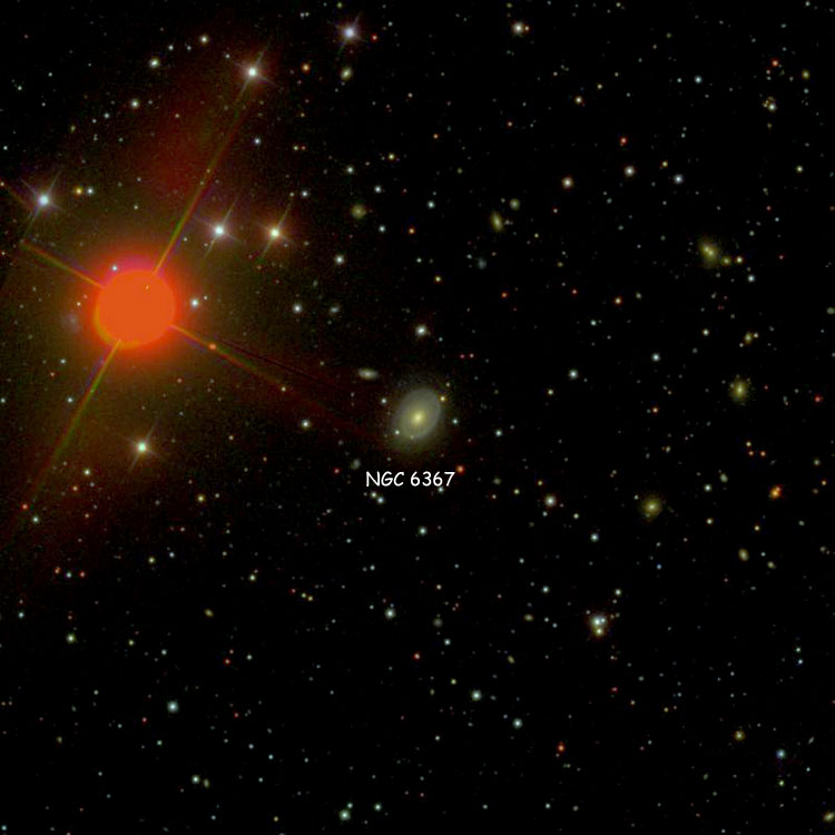 SDSS image of region near spiral galaxy NGC 6367