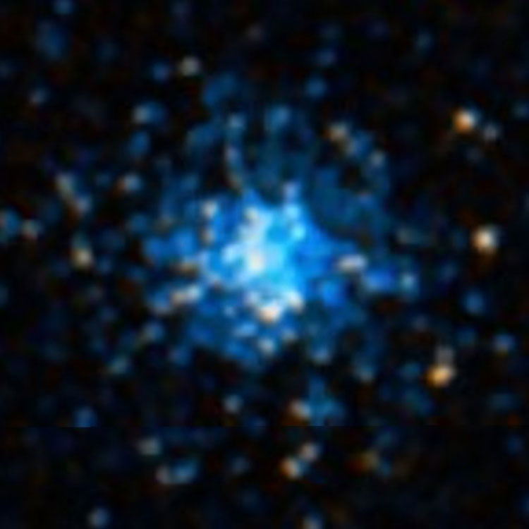 DSS image of open cluster NGC 643, in the Small Magellanic Cloud