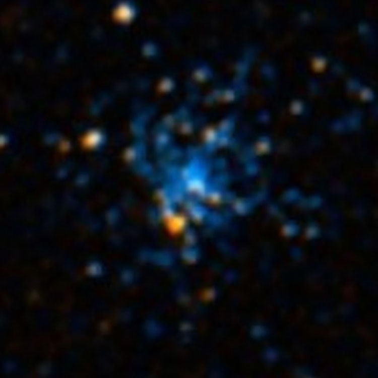 DSS image of PGC 3325364, an open cluster commonly called NGC 643A, in the Small Magellanic Cloud