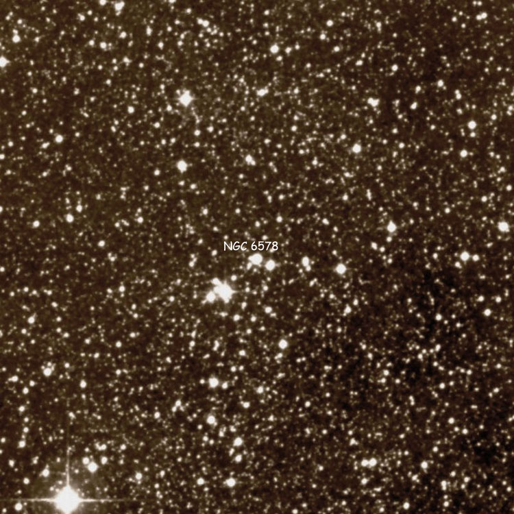 DSS image of region near planetary nebula NGC 6578
