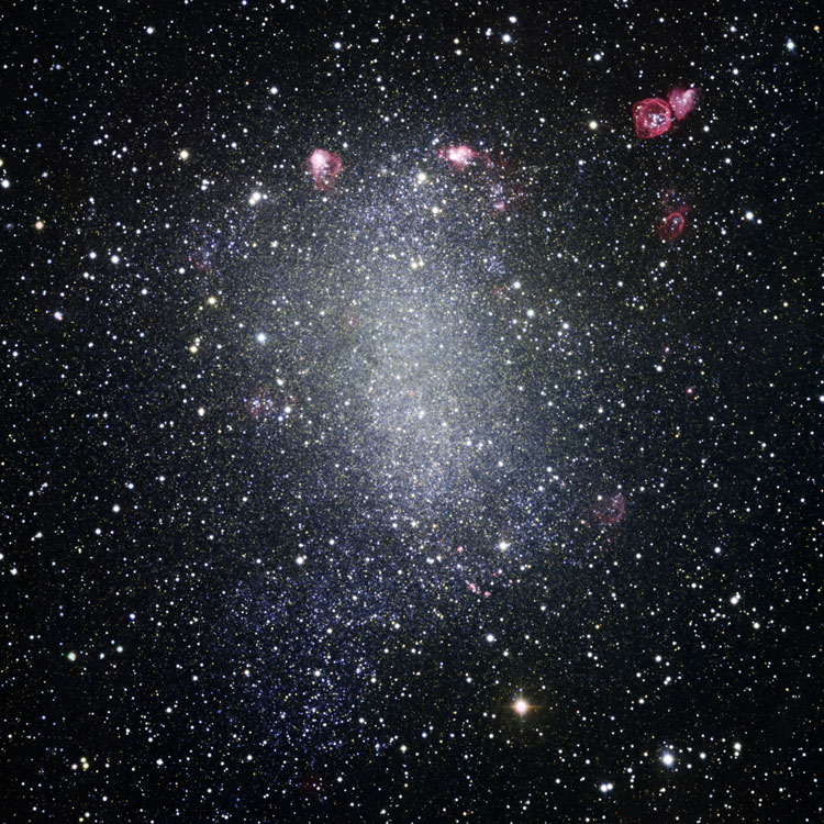 ESO image of irregular galaxy NGC 6822, also known as Barnard's Galaxy
