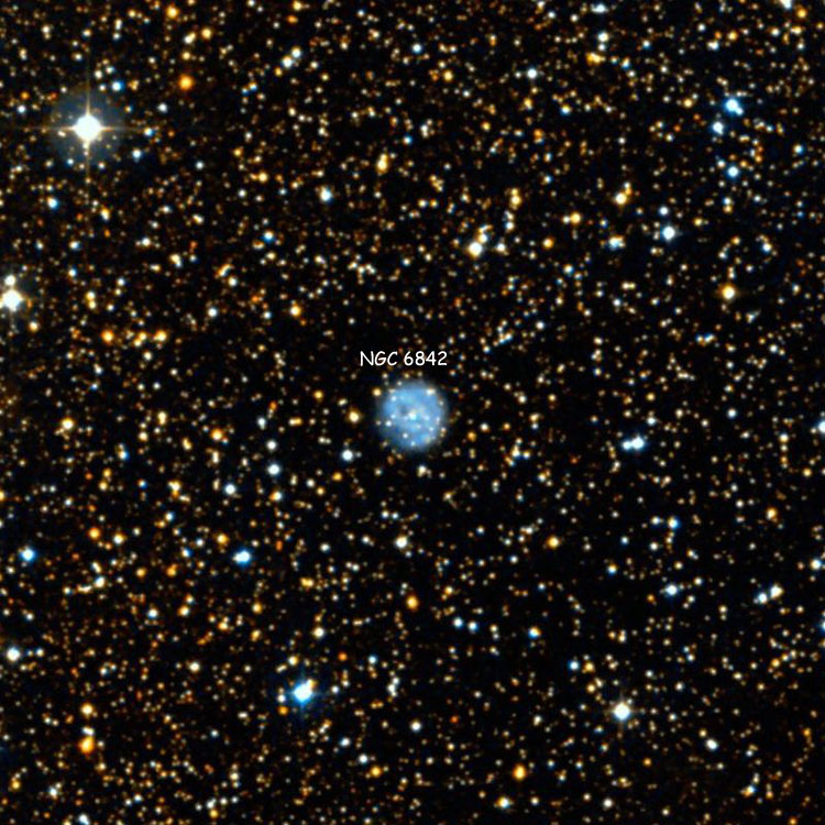 DSS image of region near planetary nebula NGC 6842