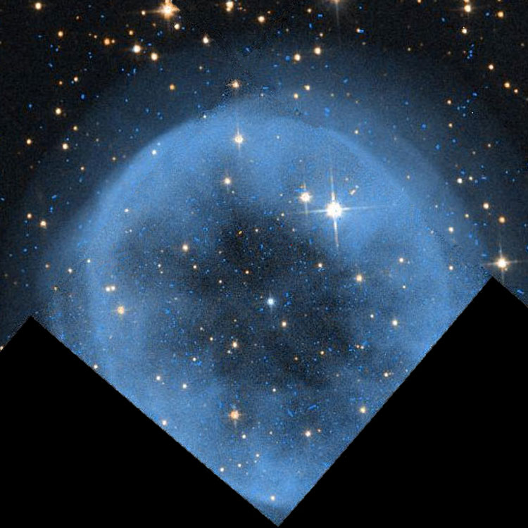 Raw HST image of northern portion of planetary nebula NGC 6894