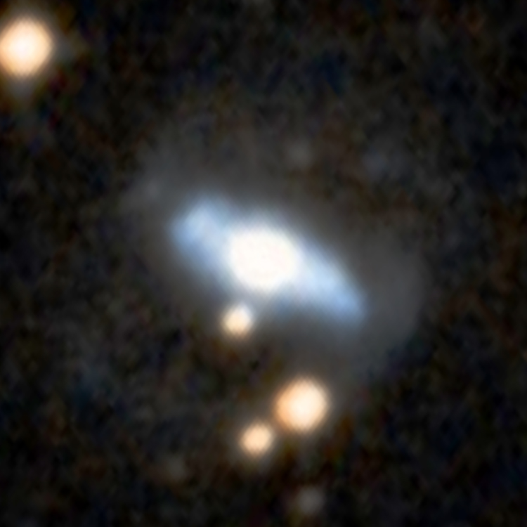 DSS image of spiral galaxy NGC 6982, an interacting companion of NGC 6984