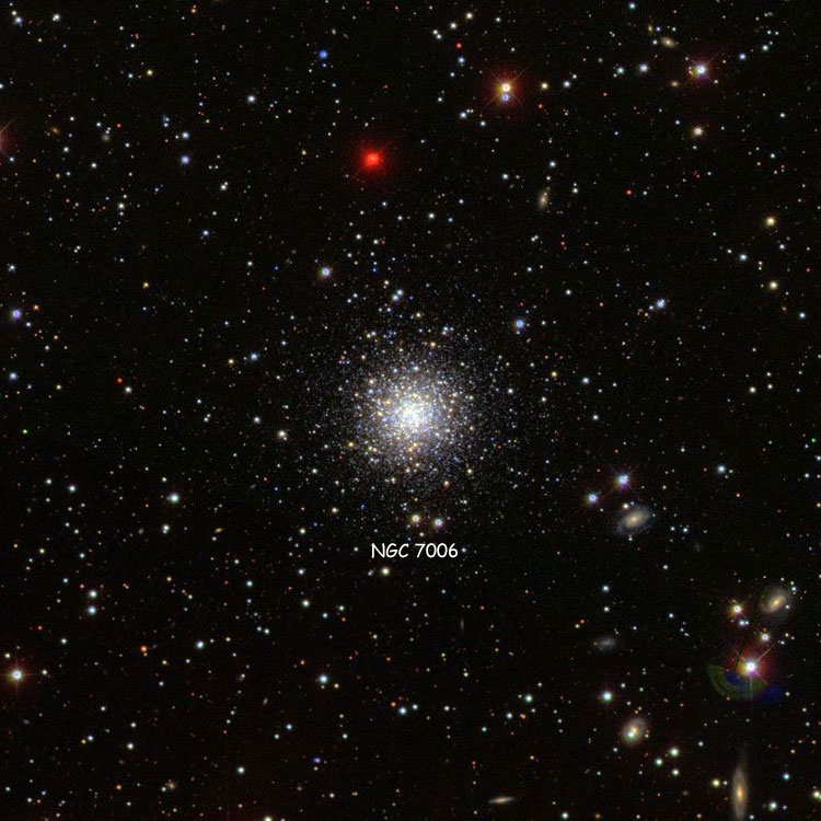 SDSS image of region near globular cluster NGC 7006