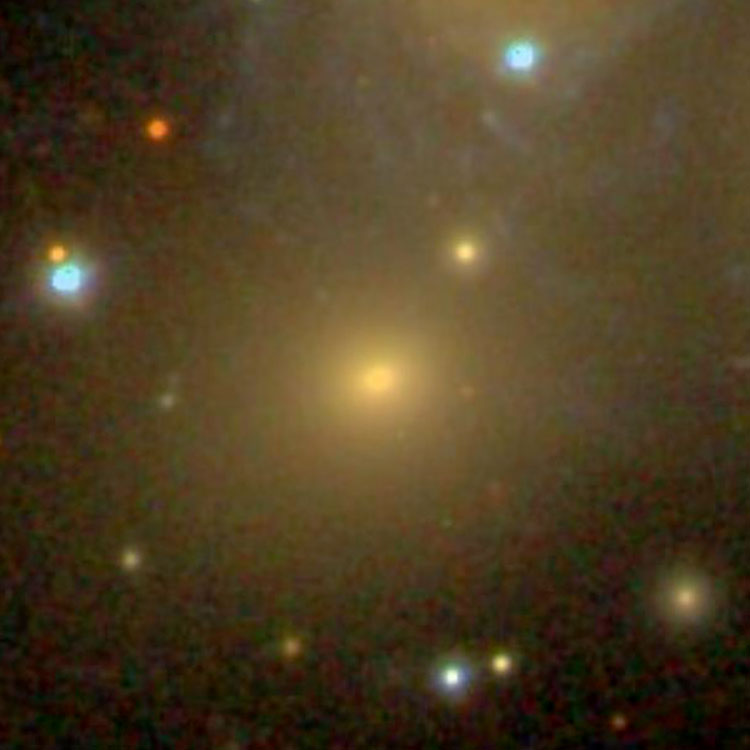 SDSS image of lenticular galaxy NGC 71, also showing part of NGC 70