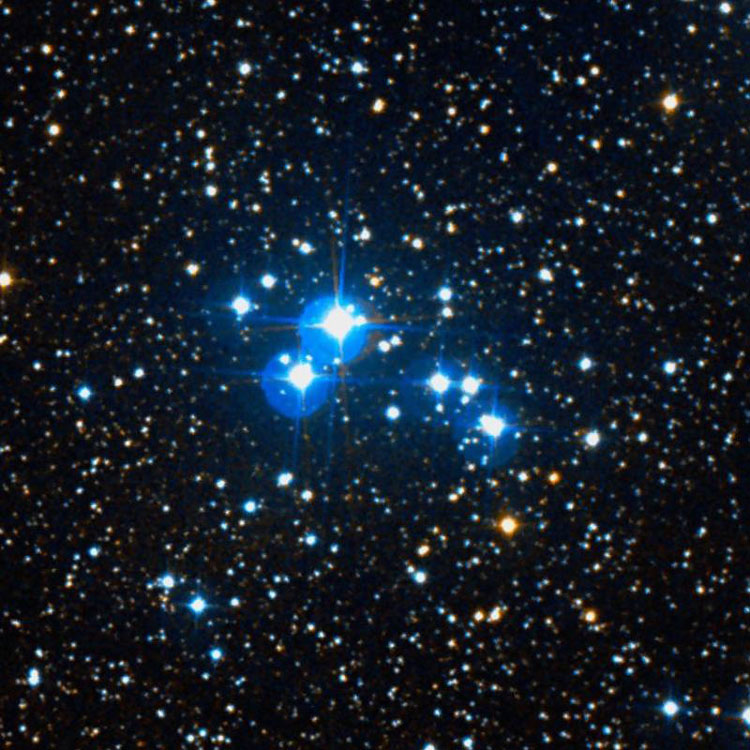 DSS image of region near open cluster NGC 7160