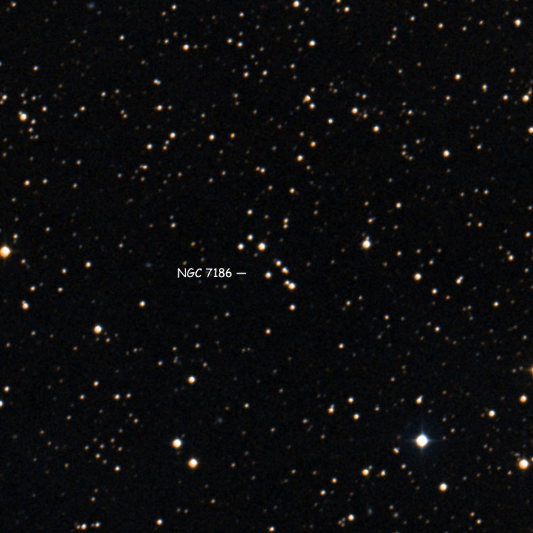 DSS image of region near the asterism of stars listed as NGC 7186
