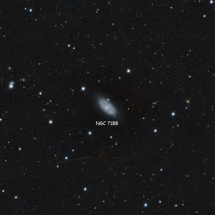 PanSTARRS image of region near spiral galaxy NGC 7188
