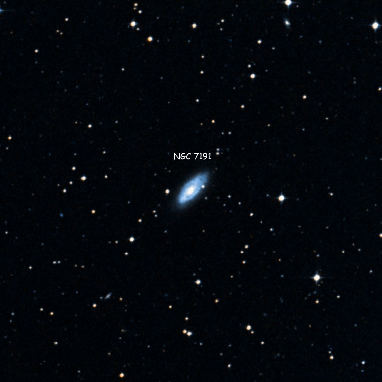DSS image of region near spiral galaxy NGC 7191