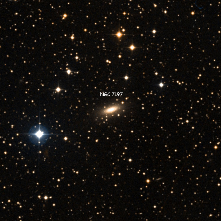 DSS image of region near spiral galaxy NGC 7197