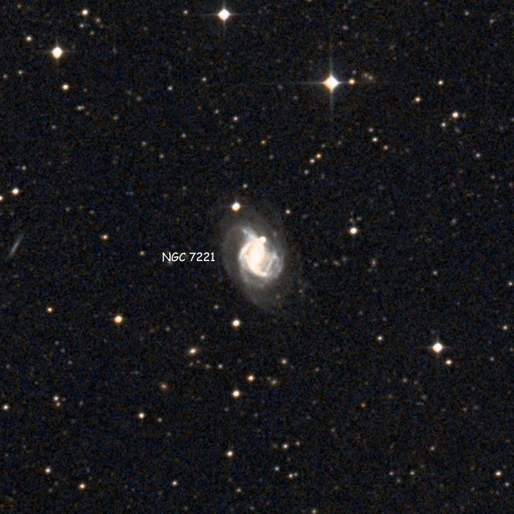 DSS image of region near spiral galaxy NGC 7221