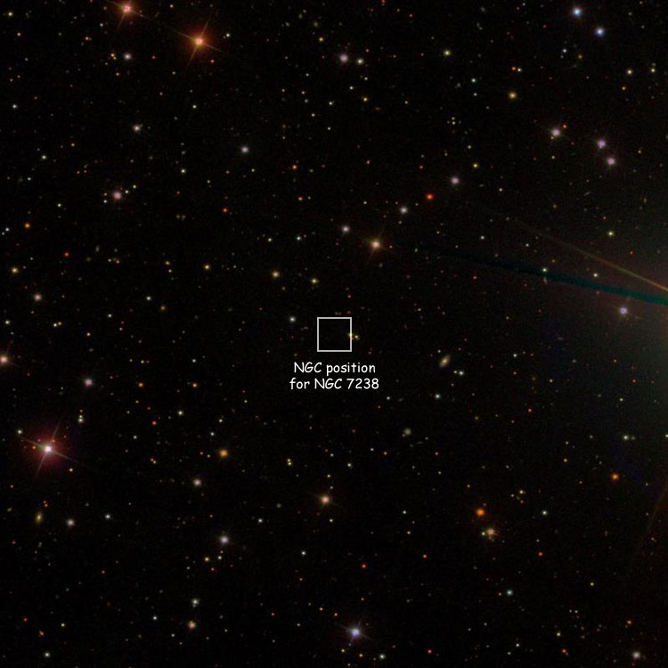 SDSS image of region centered on the NGC position for the apparently nonexistent NGC 7238
